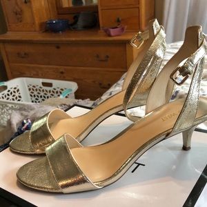Gold Nine West sandals